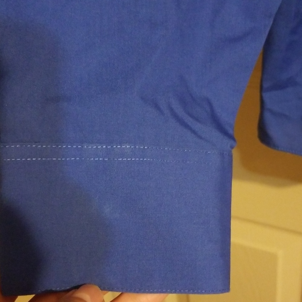 Blue foxcroft buttoned shirt - Picture 3 of 5